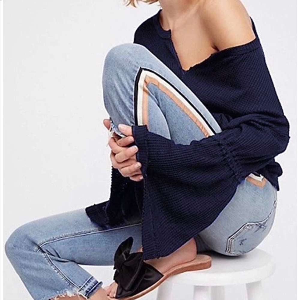 NWT Navy Knit Top